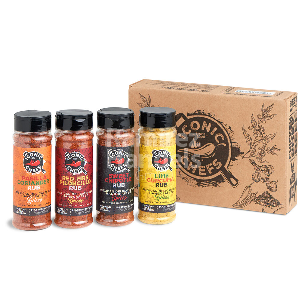 [MX2268] Grillgewürze Geschenkset Chili & Limette ICONIC CHEFS 4 St je 65 g