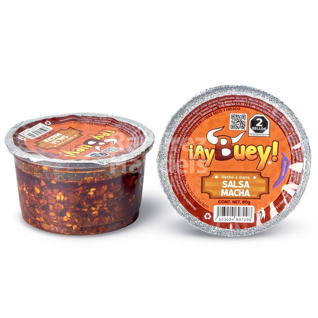[MX2291] Salsa Macha EXTRA scharf mit 4 Chilis AY BUEY 80 g