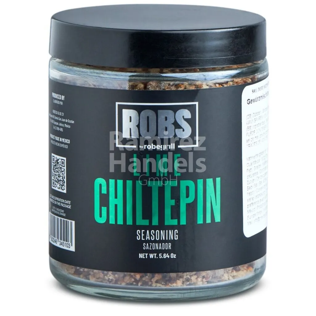 [MX2408] Mexikanisches Gewürz Rub Limette Chiltepín ROBS 160 g