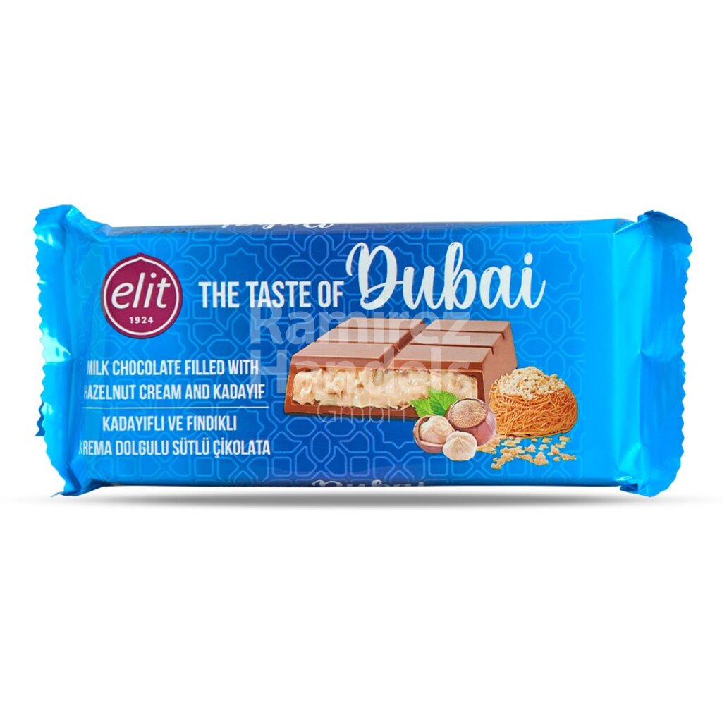 [TK0003] Chocolate Bar ELIT The taste of Dubai HAZELNUT 90 g