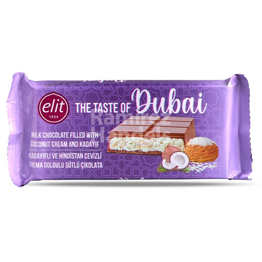 [TK0004] Chocolate Bar ELIT The taste of Dubai COCONUT 90 g