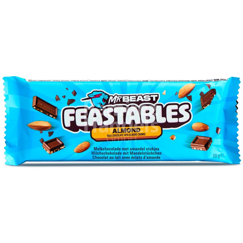 Barra de Chocolate Mr. Beast ALMENDRA 60 g