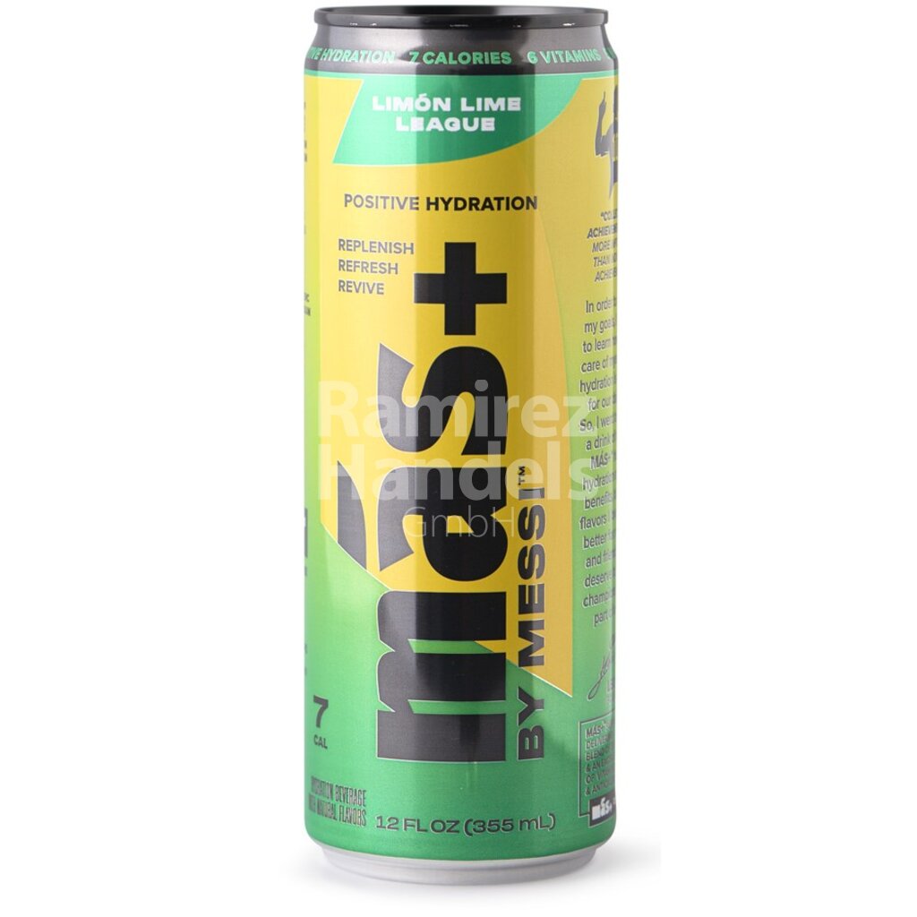 [US0148] MAS+ by Messi LEMON LIME LEAGUE 355 ml