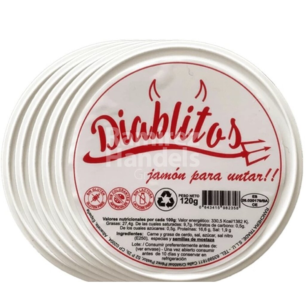 [VE0009] Diablitos Jamon untable 120 g