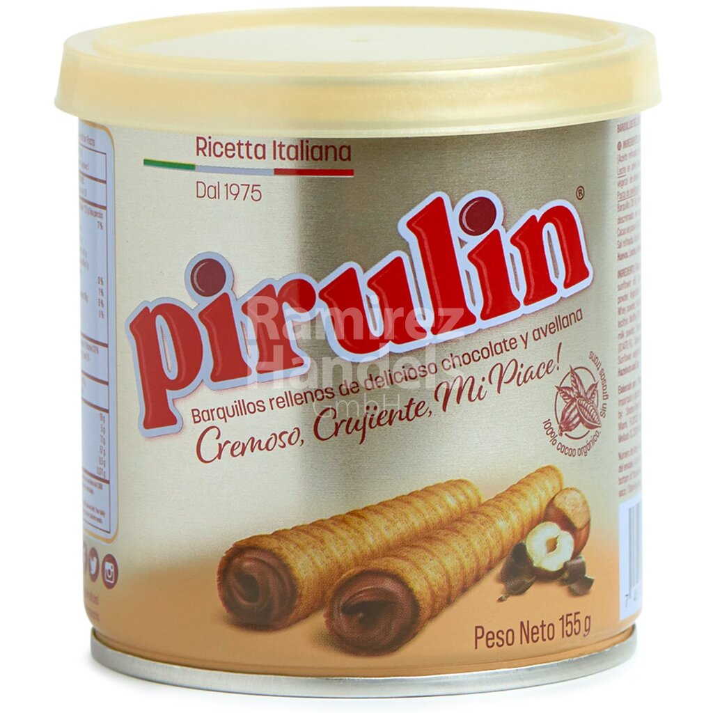 [VE0041] Waffeln mit Schokoladen- und Haselnussfüllung PIRULIN 155 g