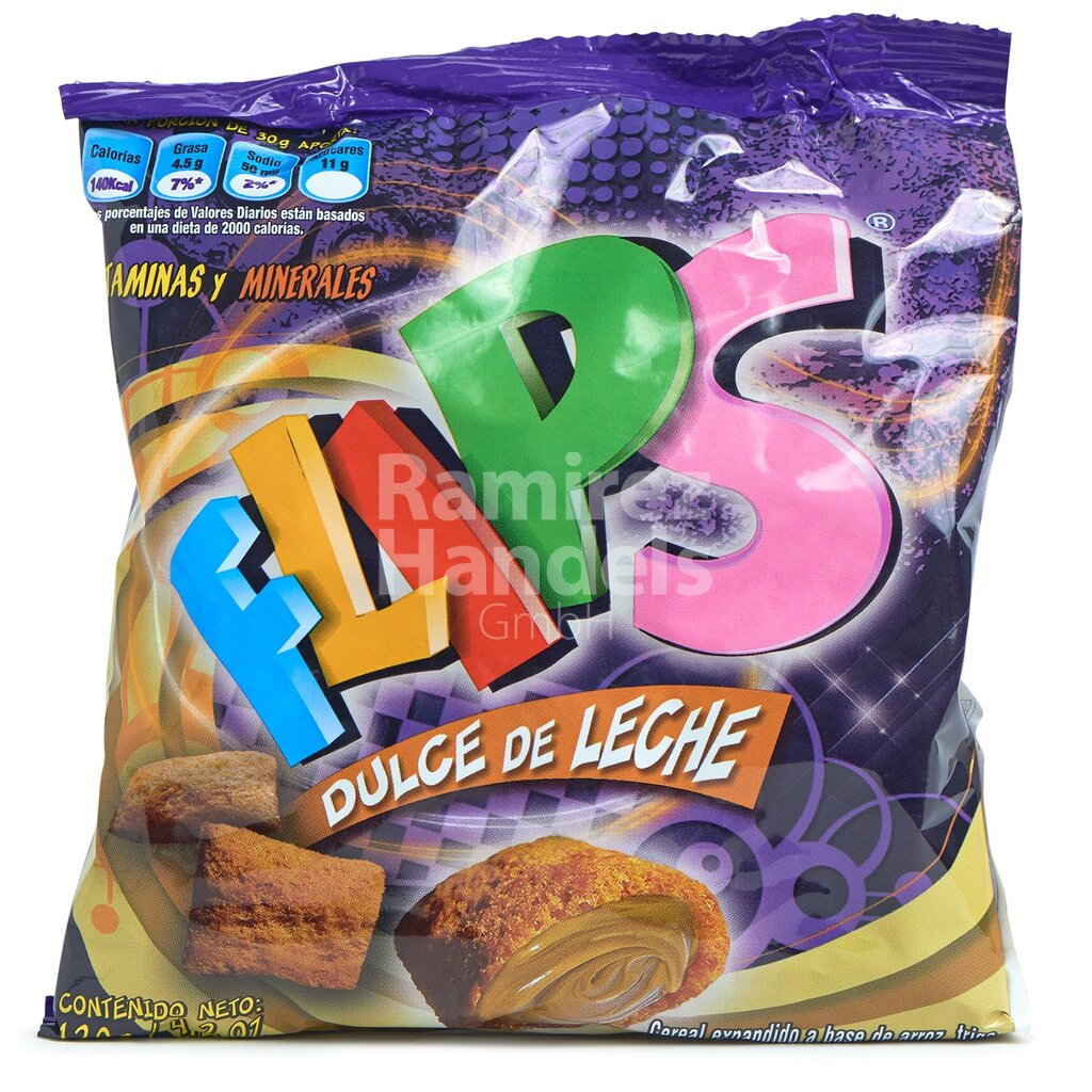 [VE0043] Reis- und Weizenmüsli mit DULCE DE LECHE FLIPS 120 g