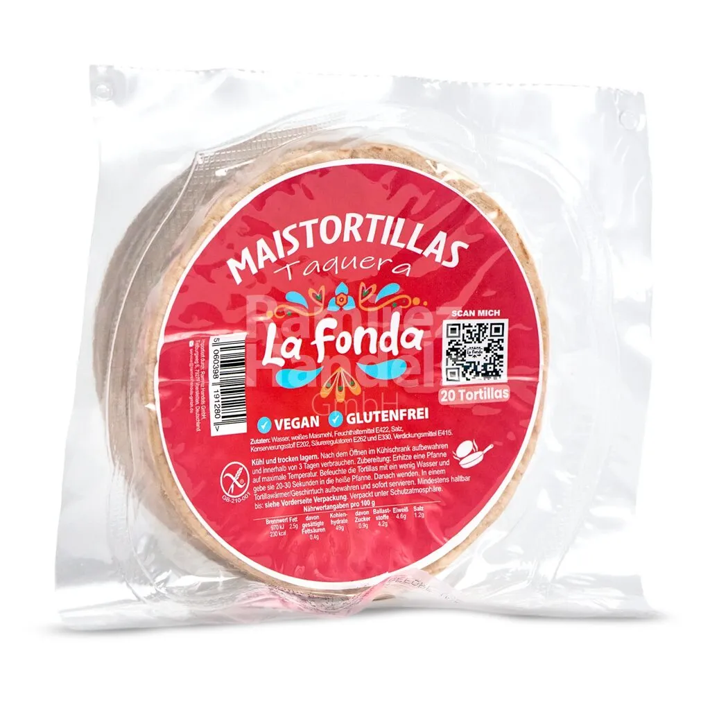 [MX2501] Weiße Maistortillas 12 cm LA FONDA 20 St (ca. 500 g)