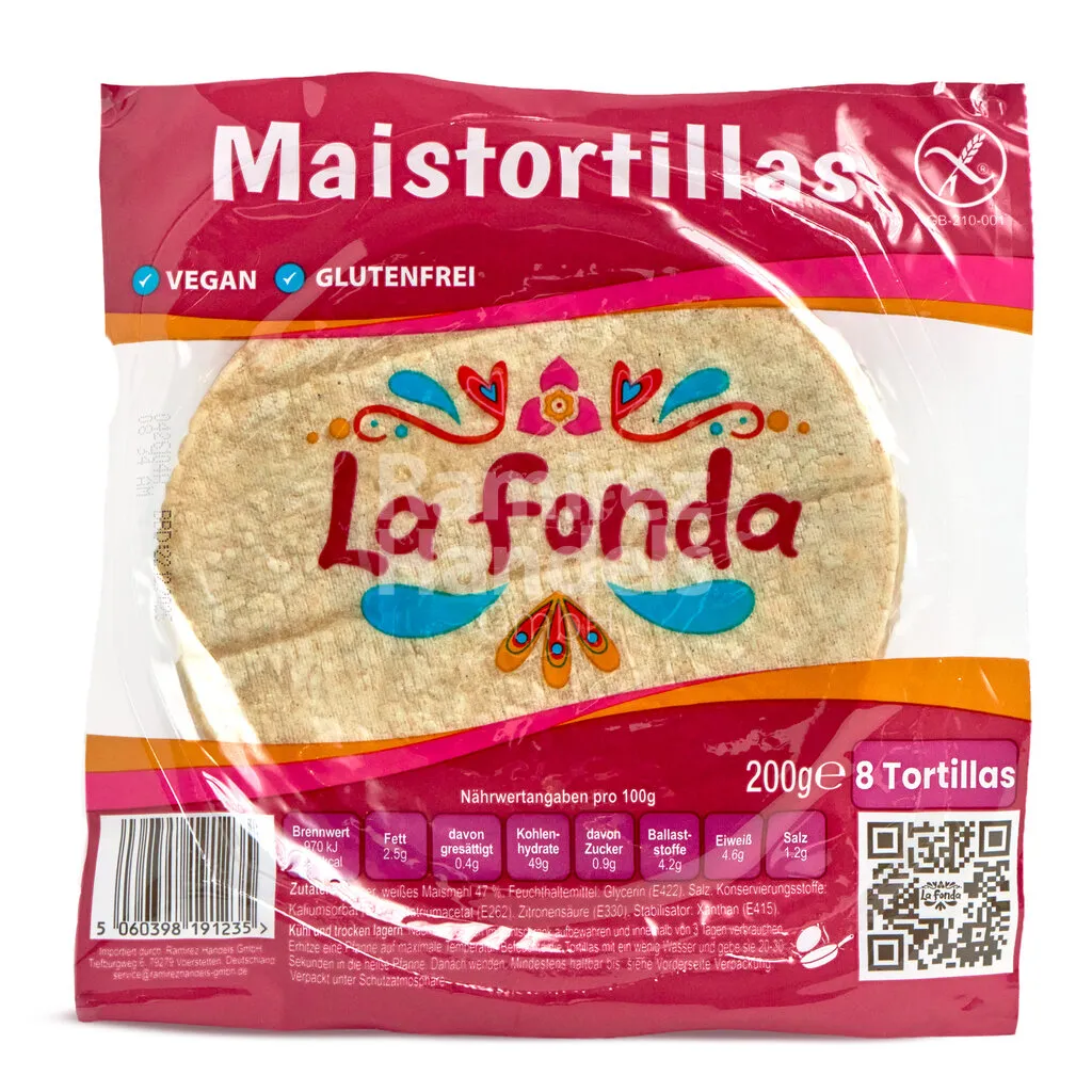 [MX2404-U] Weiße Maistortillas 15 cm LA FONDA 8 St
